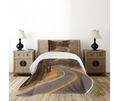 Roadway Mountains Travel Bedspread Set