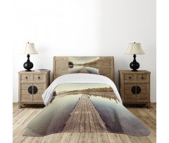 Wooden Pier on the Lake Bedspread Set