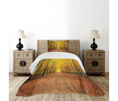 Seasonal Scenic Park Bedspread Set