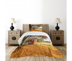 Red Swedish Country House Bedspread Set