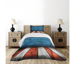 Rustic Wooden Bedspread Set
