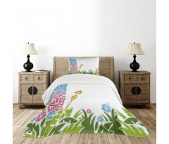 Hibiscus Bedspread Set