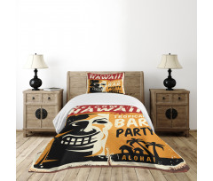 Tropic Bar Party Bedspread Set