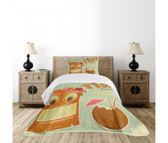 Drink Mask Flora Bedspread Set