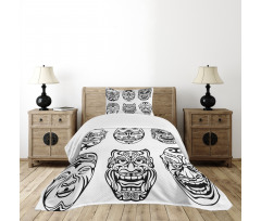 Theatrical Japanese Bedspread Set