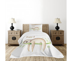 Young Animal on Palm Tree Bedspread Set