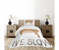 Happy Character Live Slow Bedspread Set