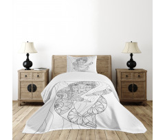 Animal Floral Detail Bedspread Set