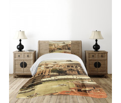 Italian Architecture Image Bedspread Set