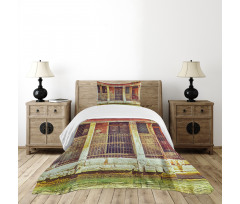 Aged Italian Building Bedspread Set