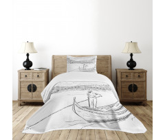 Rialto Bridge Gondola Bedspread Set