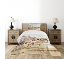 Venetian Landscape Art Bedspread Set