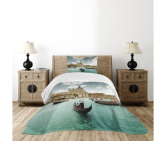 Grand Canal in Aerial View Bedspread Set