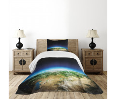 Russia from Space Sky Bedspread Set