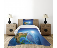 United States in Space Bedspread Set