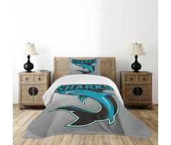 Angry Danger Fish Fins Bedspread Set