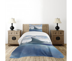Penguin Holding Wild Fish Bedspread Set