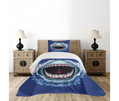 Attack Open Mouth Bite Bedspread Set