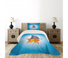 Little Fish Wearing Fin Bedspread Set