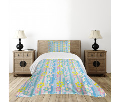 Abstract Spring Daisies Bedspread Set