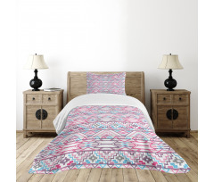 Aztec Inspired Ikat Seem Bedspread Set