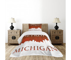 Michigan City Letters Bedspread Set