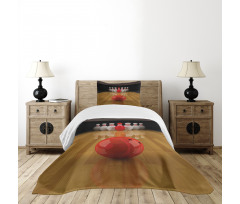 Red Skittle Ball Bedspread Set