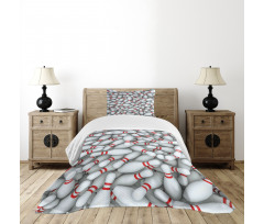 Vivid Pins Pile Bedspread Set