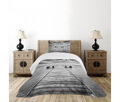 Old Pier on Sea Bedspread Set