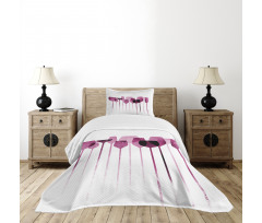 Artwork Party Glasses Bedspread Set