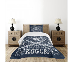 Pirates Jolly Roger Flag Bedspread Set