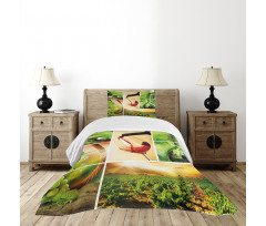 Wine Tasting Grapevine Bedspread Set