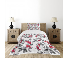 Abstract Botany Garden Bedspread Set