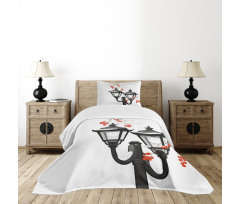 Lantern Snowy Branches Bedspread Set