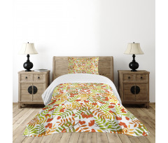 Rural Plants Wilderness Bedspread Set