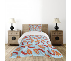 Dried Leaf Bunch of Berry Bedspread Set