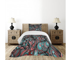 Shapes with Dim Colors Bedspread Set