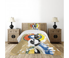 Abstract Geometric Circles Bedspread Set