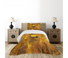 Vintage Woman Drawing Bedspread Set