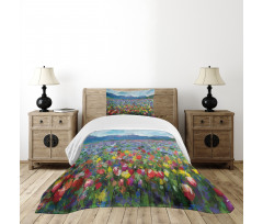 Rural Landscape Tulip Bedspread Set