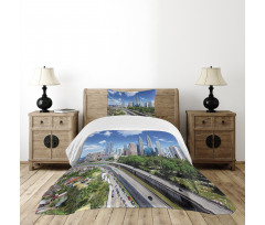 Kuala Lumpur in Clear Day Bedspread Set