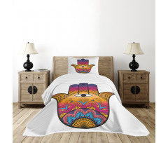 Mystical Colorful Lotus Bedspread Set