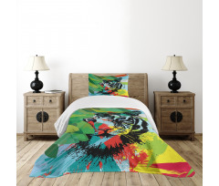 Abstract Bengal Tiger Bedspread Set