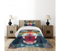 Abstract Portrait Animal Bedspread Set