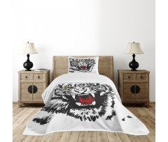 Angry Feline Vivid Eyes Bedspread Set