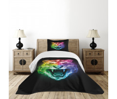 Abstract Feline Colorful Bedspread Set