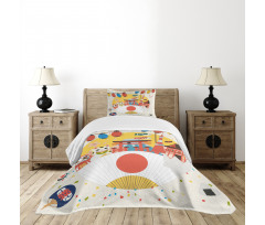 Japanese Kawai Pattern Bedspread Set