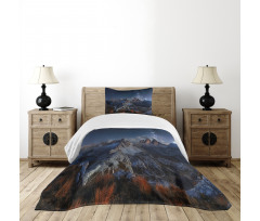 Italy Mountains Milky Way Bedspread Set