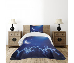 Crescent Moon and Stars Bedspread Set