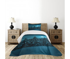 Tranquil Snowy Woodland Bedspread Set